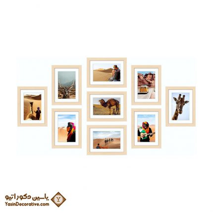قاب عکس دکوراتیو 9 عددی مدل DT92P کرم